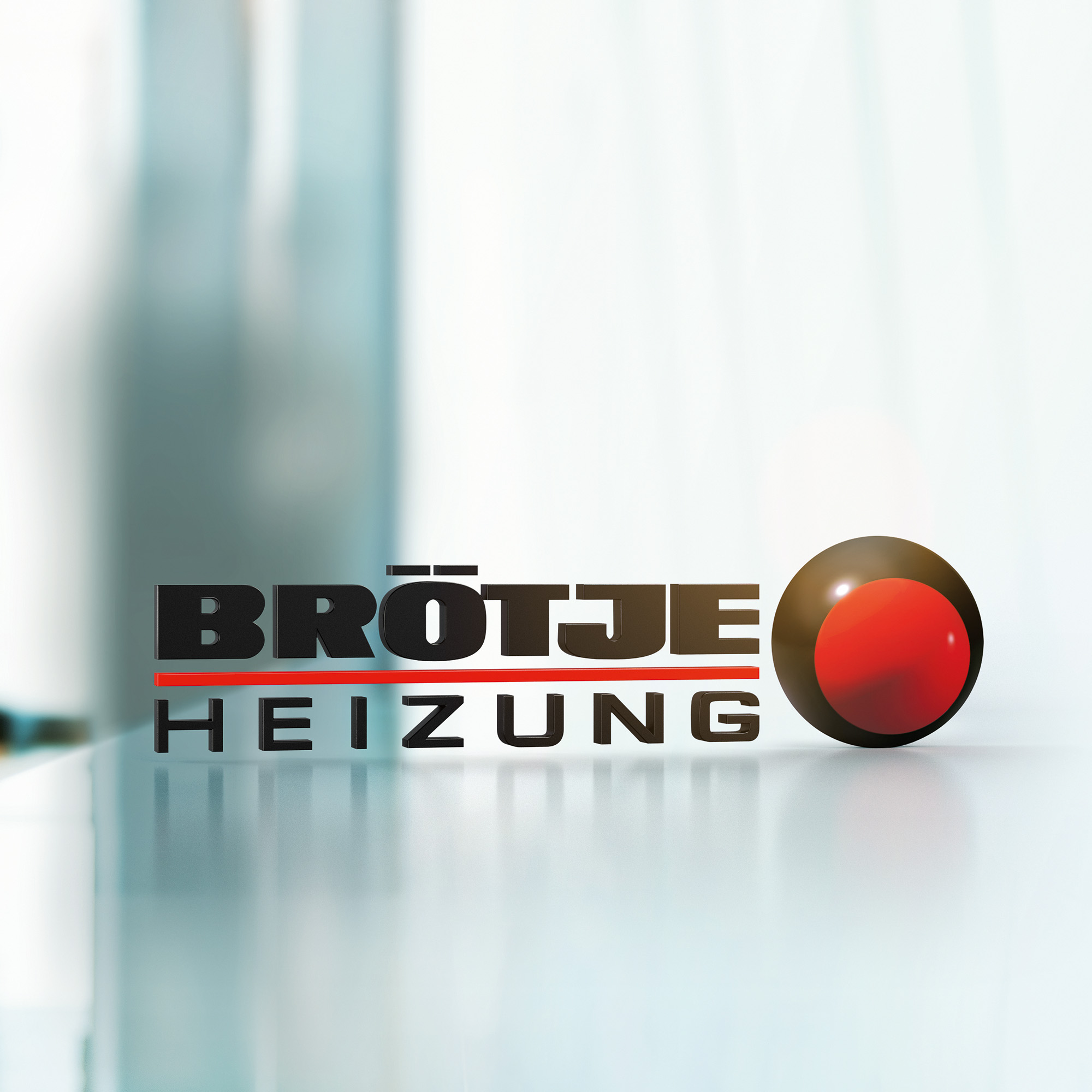 BRÖTJE Logo auf unscharfem hellem Hintergrund.