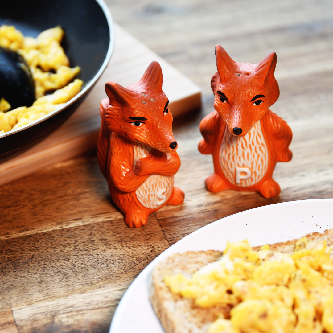 Pfeffer- und Salzstreuer in Fuchsform